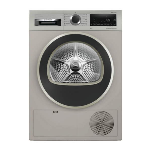 8KG Condenser Tumble Dryer Silver Inox